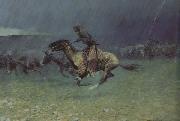 The Stampede by Lightning (mk43) Frederic Remington